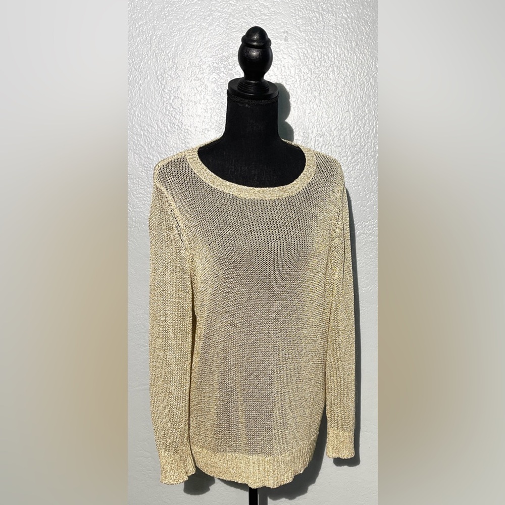 LOFT Gold Long Sleeve Top